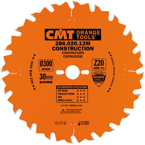 286.020.12M SIERRA CIRCULAR PARA LA CONSTRUCCION 300X2.8X30 Z=20 ATB