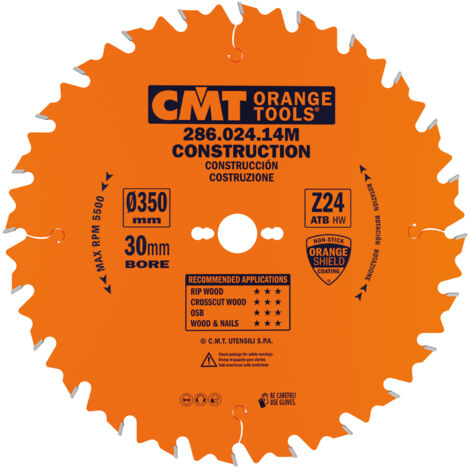286.024.14M Sageblatt CIRCULAIRE Fur CONSTRUCTION Mit LIMITEUR HW 350x3.2/2.2x30 Z24 5'ATB