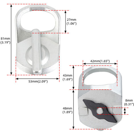 2889620 Anwendbar auf den Polaris Ranger Xpedition 2024-2025, eine Packung Polaris D-Ring-Schlösser.