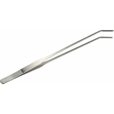 28cm Pince a epiler Longue Courbe Tweezer en Acier Inox pour Aquarium Bassin