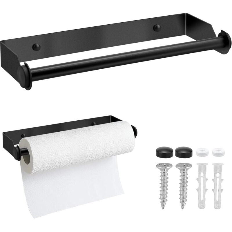 Jalleria - 28CM Porte Sopalin en Acier Inoxydable, Porte Essuie-Tout Mural, Support Sopalin Support Essuie-Tout, Dérouleur Essuie-Tout Distributeur
