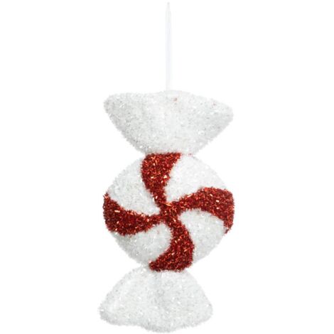 28cm redondo poliestireno caramelo sujeto rojo blanco - Atmosphera créateur d'intérieur