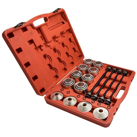 28pcs Press Pull Sleeve Kit Rimozione Cuscinetti Boccole Di Installazione Set Kit Strumenti Guarnizioni Cuscinetto Cespuglio Rimozione Inserto Inserto