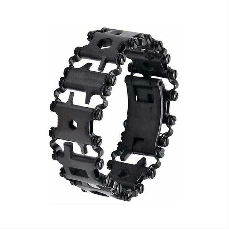 29 en 1 outil multifonction bracelet outil de réparation de tournevis en acier inoxydable noir
