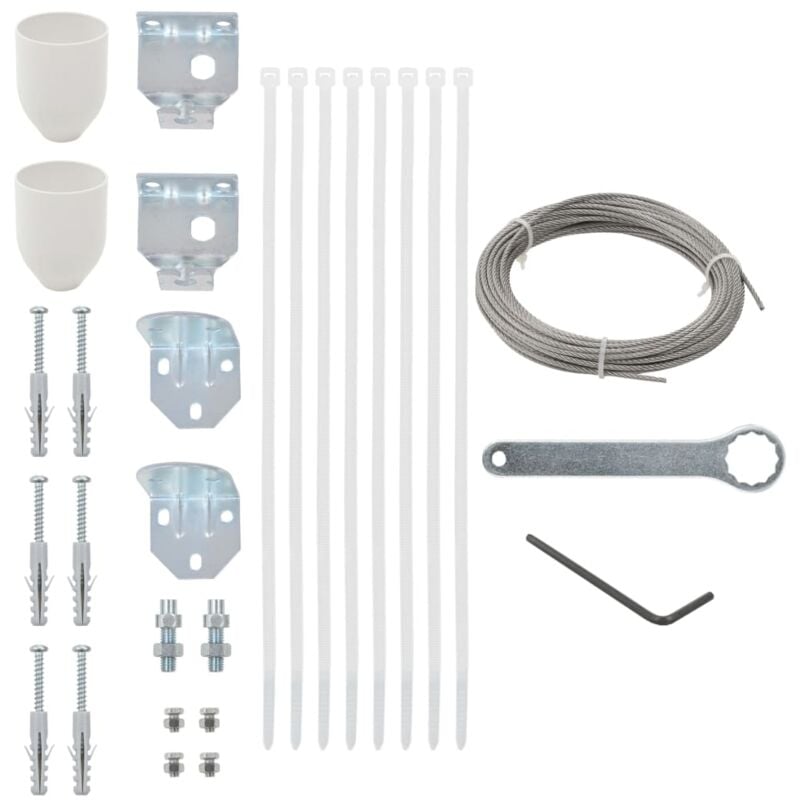 Vidaxl - 29 Piece Balcony Screen Accessory Set