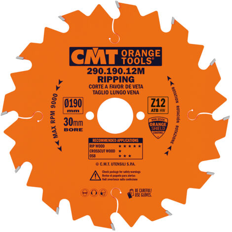 290.190.12M LAME POUR PORTABLES 190X2.6X30 Z12 10ATB