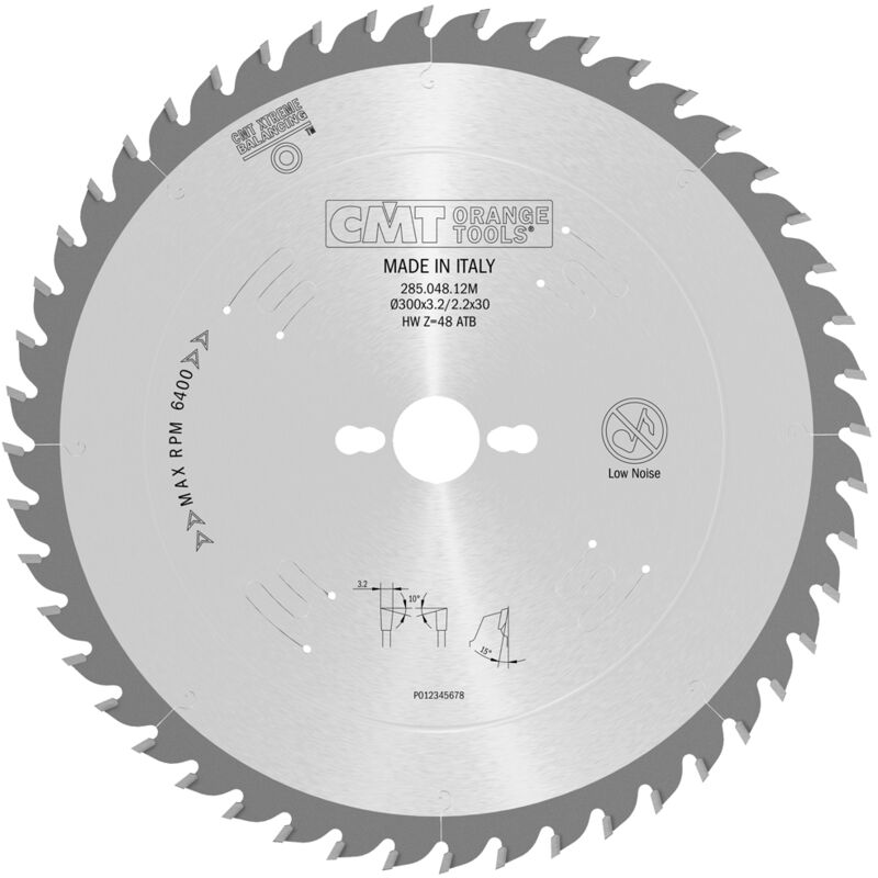 CMT - 294.048.10M Lama Circolare Universale per Taglio Traverso Vena (Serie Industriale), Metallo/Grigio