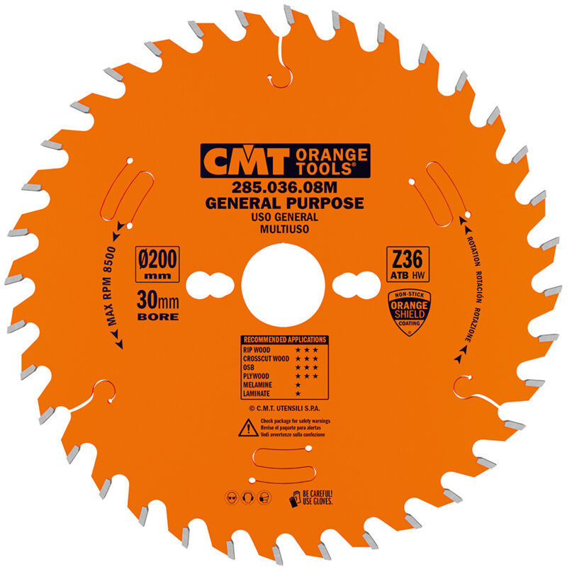 285.036.08M LAME CIRCULAIRE UNIVERSELLE HW 200x3.2/2.2x30 Z36 10ATB