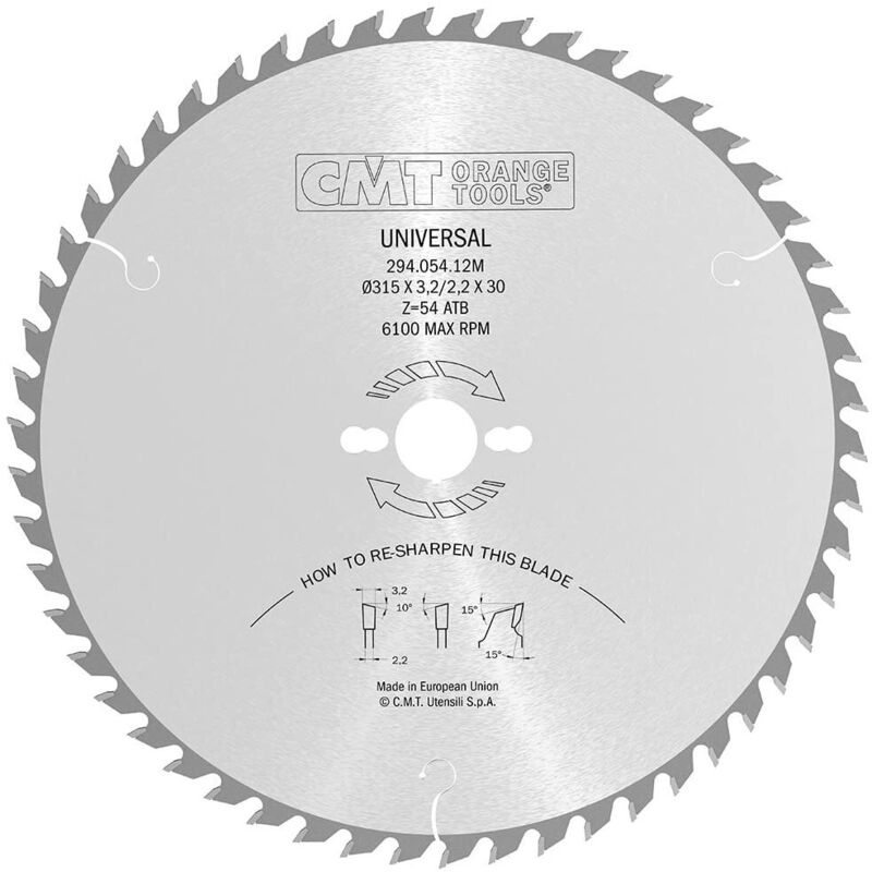 294.054.12M LAME CIRCULAIRE UNIVERSELLE HW 315x3.2/2.2x30 Z54 10ATB POS
