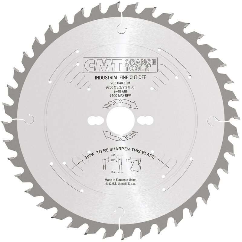 CMT - 285.040.10R lame circulaire 250X3.2X35 Z=40 10ATB
