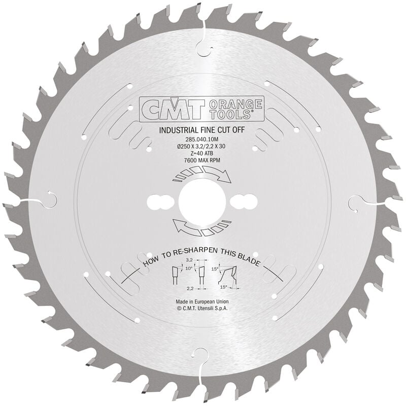 CMT - 285.060.10R lame circulaire 250X3.2X35 Z=60 15ATB