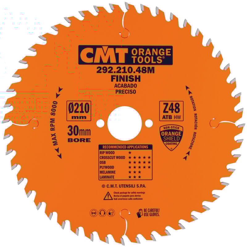 CMT - Lame carbure 210 z=48 alésage 30mm