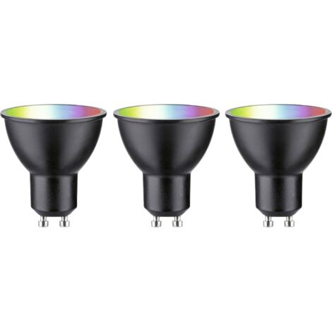 29153 Paulmann Home Ampoule à LED GU10 CEE: F (A - G) 4.8 W RVBB noir (mat) R604362