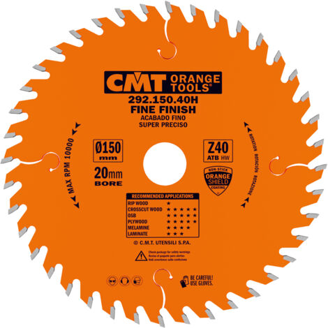 292.150.40H HOJA DE CORTE DE PRECISIÓN HW 150x2,4/1,4x20 Z40 ATB