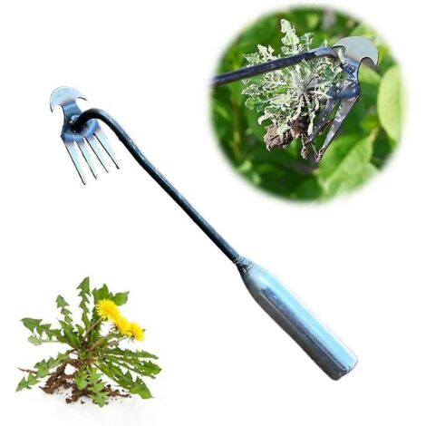 293.5cm-dsherbage Dsherbage En Acier Au Manganse 4 Dents Double Usage Petite Houe
