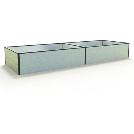 297 x 99 x 39 cm Hochbeet HALFSIZE, Aluminium eloxiert
