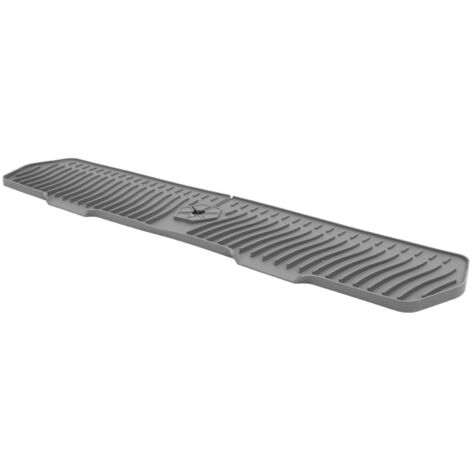 29.92in Kitchen Sink Splash Guard Silicone Faucet Handle Drip Catcher Tray Kitchen Gadgets Sink Accessories for Kitchen Counter Bathroom Gray