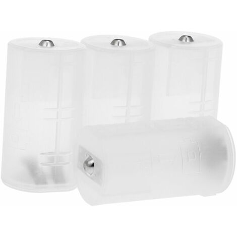 2AA à D (2 x No.5 à No.1) convertisseur de batterie Boîtier adaptateur de batterie 4pcs