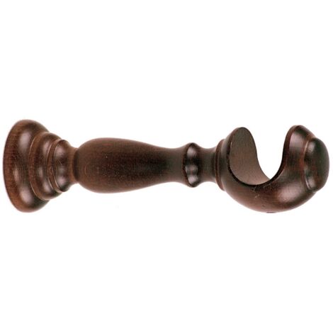 2BLISTER BL SUPPORTO PER BASTONE NOCE SCURO 18 CM  2 PZ
