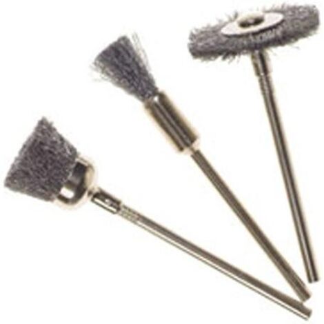 2BLISTER MINISPAZZOLE FILI ACCIAIO ASSORTITE TRAPANO codolo mm3 blister