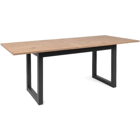 (2c) Tavolo moderno salotto cucina allungabile quercia cm 160-200 x 90(DENVER50)