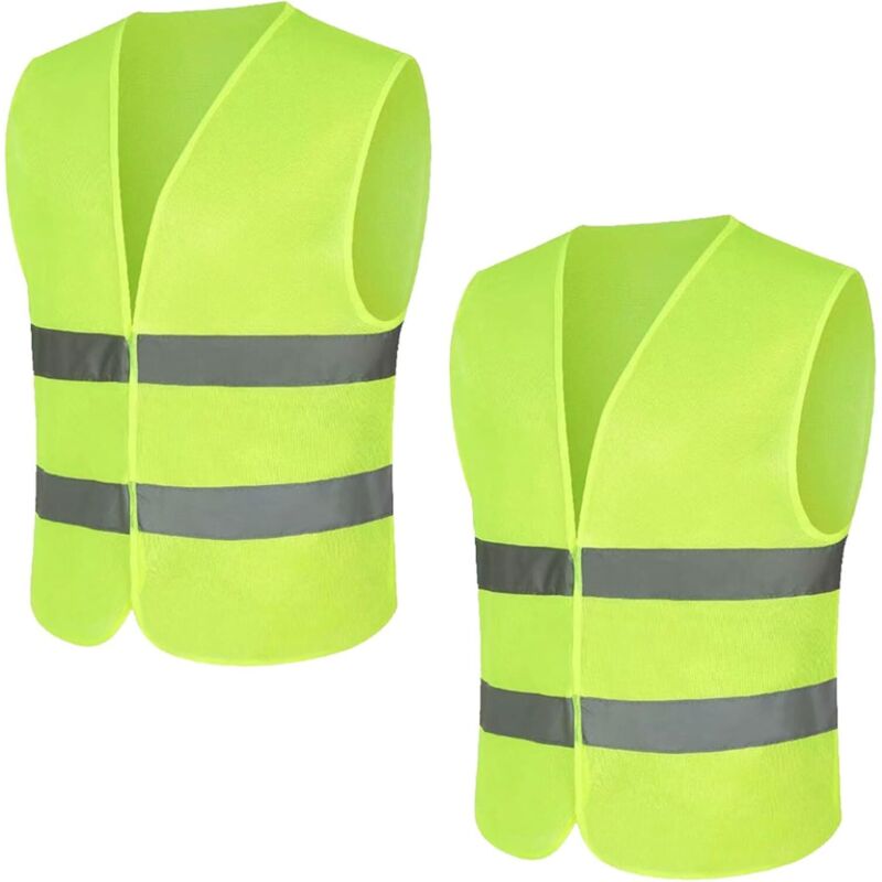 Dpzo - 2er Gilet de sécurité automobile, Gilet de sécurité automobile pour femmes hommes adultes, Gilet de sécurité, Gilet de sécurité Gilet jaune