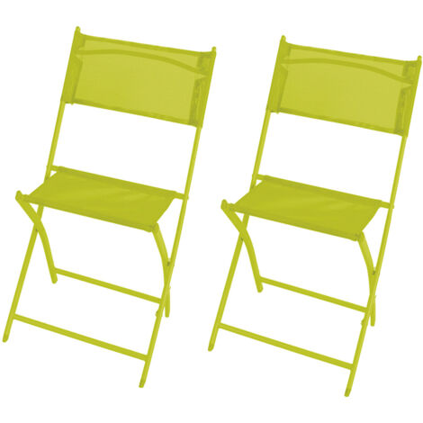 2er Klappstuhl Gartenstuhl Campingstuhl Limegrün -MGM6000L-Stuhl-Lime-2er
