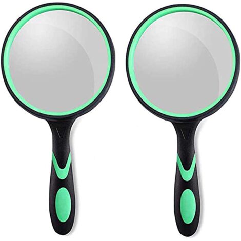 2er-Pack 10x 75 mm Lupe für Kinder und Kleinkinder mit Griff zum Lesen, für Naharbeit, Insekten, Wissenschaft, Hobbybeobachtung