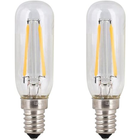 2er-Pack 4-W-SES-LED-Glühbirne für Dunstabzugshauben, E14, Kaltweiß 6000 K, T25-Röhren-Glühlampen, 40-W-Glühlampen, Ersatz für kleine Edison-Schraube, nicht dimmbar, für Dunstabzugshaube