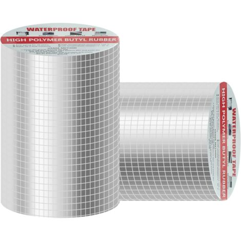 2er-Pack Butyl-Wasserdichtes Klebeband 150 mm x 5 m, Selbstklebendes, wasserdichtes Klebeband, Butyl-Klebeband, Leckreparatur für Dachreparaturen