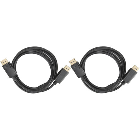 2er-Pack DisplayPort DP-zu-DP-Kabel, 1,8 Meter, Stecker auf Stecker, für PC-Monitor