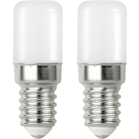 2er-Pack E14 2W LED-Lampen, Ersatz für 20W Halogenlampen für Kühlschränke, Kaltweiß 6000K, Gefrierfach E14 SES Dunstabzugshauben-LED-Lampen (kleine Edison-Fassung), flimmerfrei, nicht dimmbar
