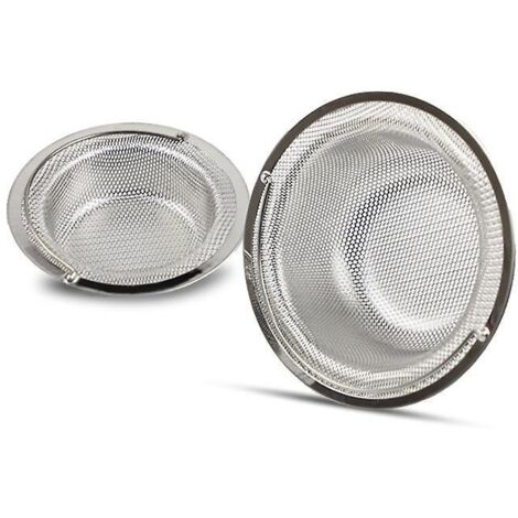 2er-Pack Edelstahl-Abflusssiebe (11,4 cm Durchmesser) – Ideal für die meisten Abflüsse – Rostfrei – Robust – Verstopfungsfrei – Silber – HD 200 – 10 cm Breite