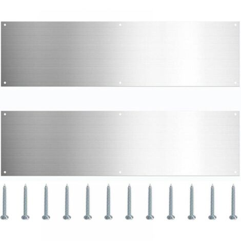 2er-Pack Einstiegsleisten aus Edelstahl, Einstiegsleistenschutz aus Metall, kratzfeste Trittplatte mit Schrauben für Innen- und Außentüren