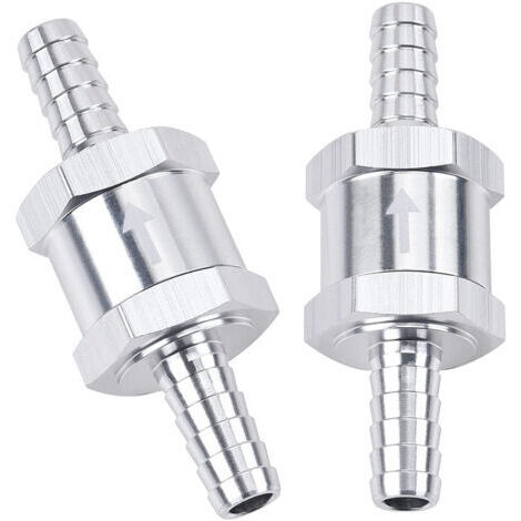 2er-Pack Einweg-Rückschlagventile für Kraftstoffleitung, 3/8 ", 10mm, Rückschlagventil, Diesel, Aluminium, Silber