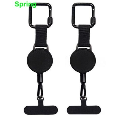 2er-Pack einziehbare Diebstahlsicherung für Handys, Handygurt, Smartphone-Sicherheitsseil, Gürtelclip