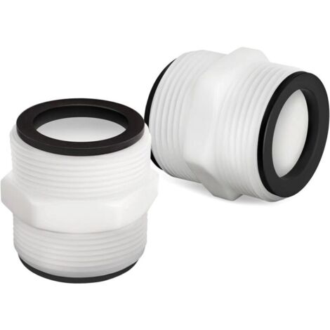 2er-Pack Ersatz-Poolschlauchverbinder, 3,8 cm, kompatibel mit oberirdischen Pools von Intex und Coleman, robuste L-Gelenkverlängerung für Filterpumpe, MUMU