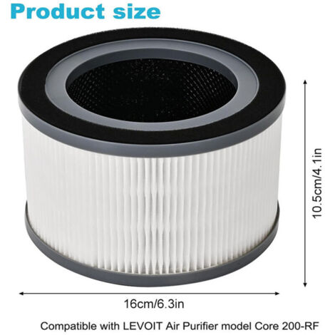 2er-Pack Ersatzfilter für den LEVOIT Vista 200 Luftreiniger, 3-in-1 H13 True HEPA-Ersatzfilter, kompatibel mit der Teilenummer Vista 200-RF