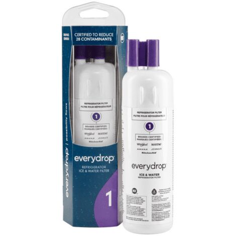 2er-Pack Everydrop by Whirlpool Kühlschrank-Eiswasserfilter, 1, EDR1RXD1, lila