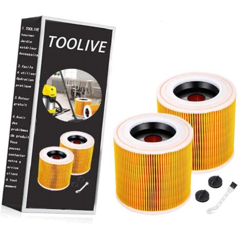2er-Pack Filter für Kärcher WD3 Premium, WD2, WD3P, MV2, MV3 Staubsauger – WD3 Ersatzfilter – 6.414-552.0