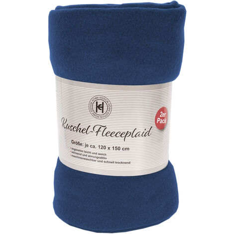 2er Pack Fleece Decke 120x1500cm -D944368-375-Blau-var