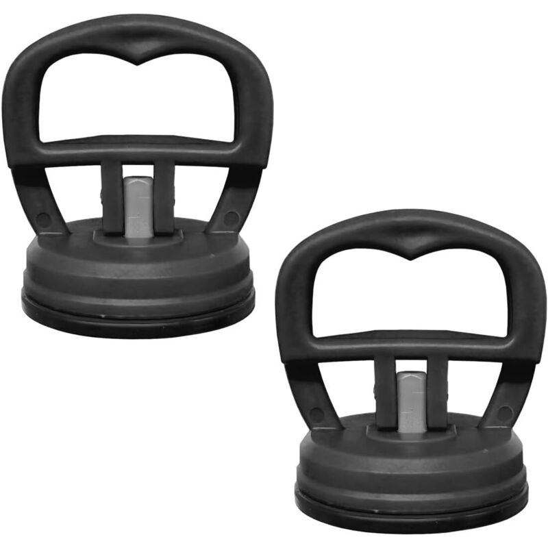 Image of 2er-Pack Glassauger, Hand-Fensterheber, Glasfliesenheber-Greifer, Spiegelheber – Schwarz