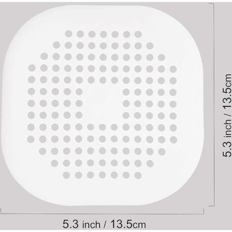 2er-Pack Haarstopper aus Silikon mit Saugnapf für quadratische Dusche (weiß)