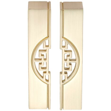 2er-Pack Innentürgriffe, 96 mm, Vintage-Gold, Zinklegierung