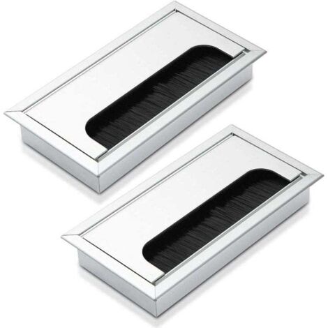 2er-Pack Kabeldurchführungen – Hergestellt aus XU-Aluminium – 160 x 80 mm – Farbe: Silber – Hochwertiges Produkt, langlebig und zuverlässig, ausgewählte Materialien, normkonform – KZQ