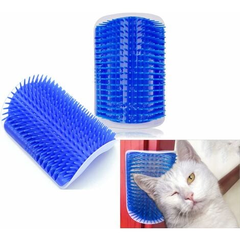 2er-Pack Katzenpflegebürste, LangRay Blue Wall Corner Massagekamm