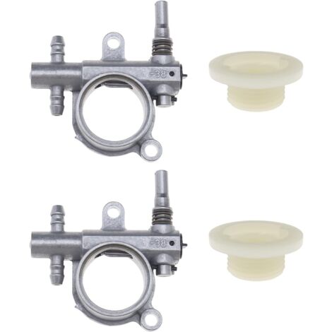 2er-Pack Kettensägenölpumpe mit Schneckengetriebe, kompatibel mit 25CC/38CC 2500/3800 Kettensägen-Ersatzteilen für Outdoor-Elektrowerkzeuge