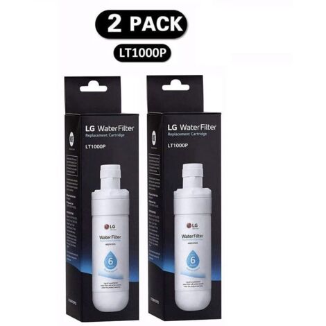 2er-Pack LT1000P Kühlschrank-Wasserfilter – Kompatibel mit French-Door-Modellen – Reduziert Chloride und Gerüche