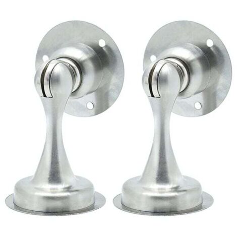2er-Pack magnetische Türstopper aus Edelstahl, kein Bohren erforderlich, installieren Sie stärkere Bodentürstopper, um Ihre Tür offen zu halten, 8,3 x 5,5 x 5,5 cm