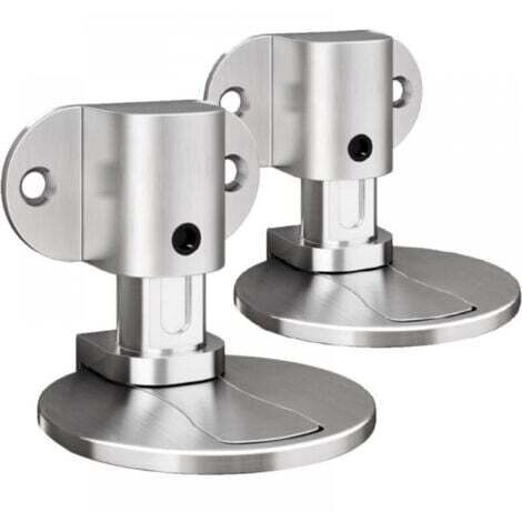 2er-Pack magnetische Türstopper aus Metall, unsichtbar und solide, mit Klebstoff und Schrauben, für Büro und Zuhause (Silber)